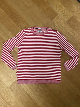 Pullover Hilfiger Denim rot weiss gestreift Grösse XS