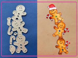 Weihnachten Lebkuchenmännchen - Stanzschablone