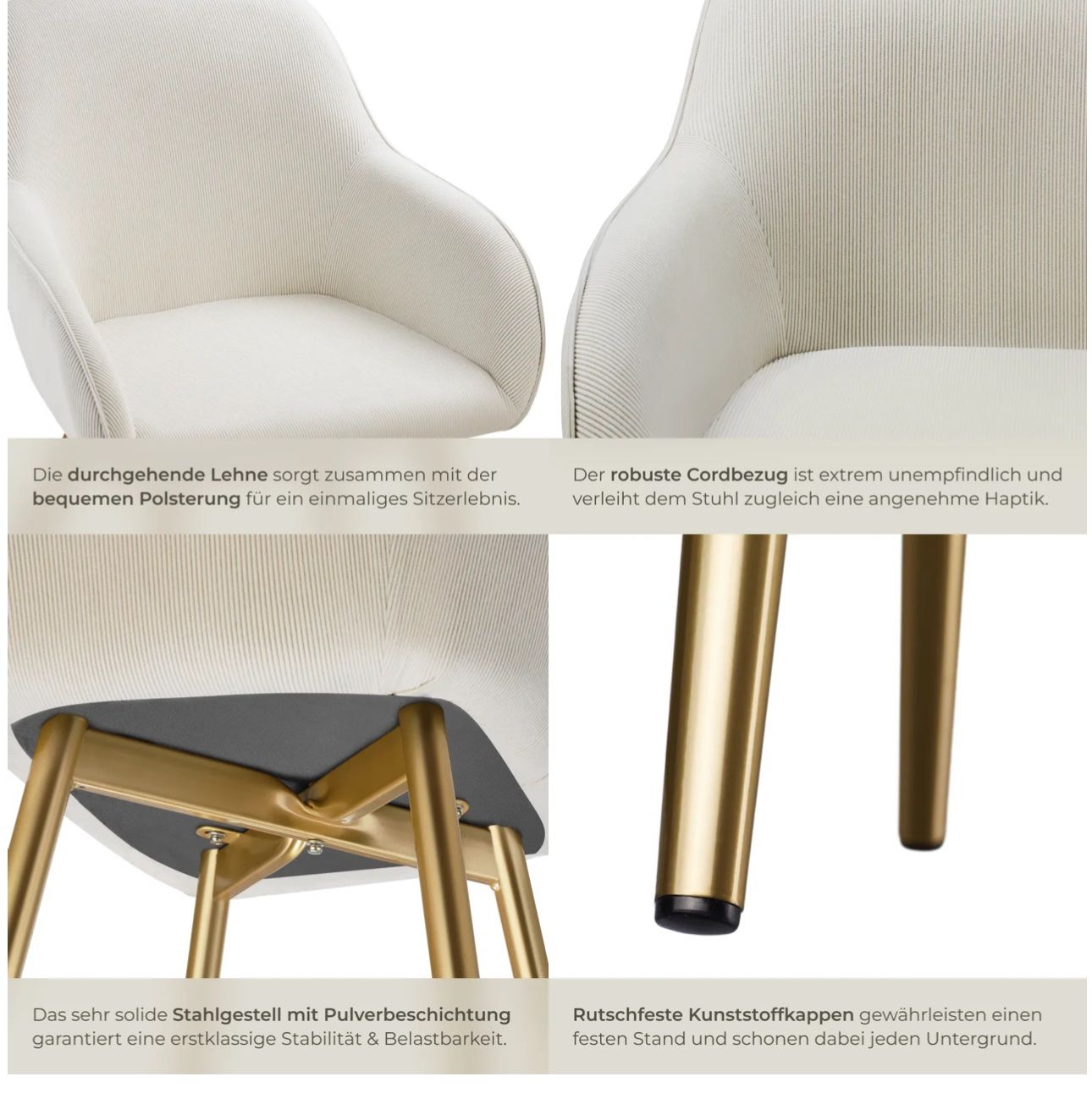Stühle: neuer Stuhl Marilyn creme/gold – Neu (gemäss Beschreibung) aus Necker von liq24 2
