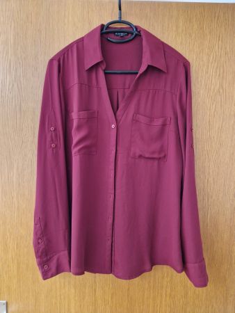 Bluse bordeauxrot Express Gr. M neuwertig (Damen)