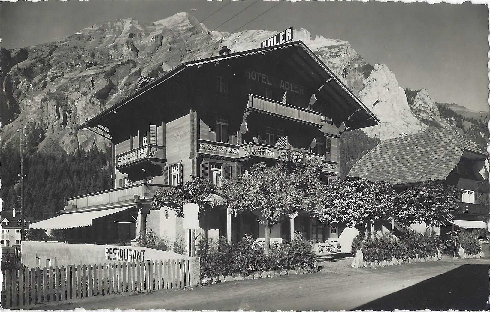Cartoline postali: 92    Kandersteg.   Hôtel  Adler – Usato da Bütschwil venduto da Jackson1A