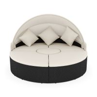 Rattan Sonneninsel CARPI schwarz - Gratis Versand