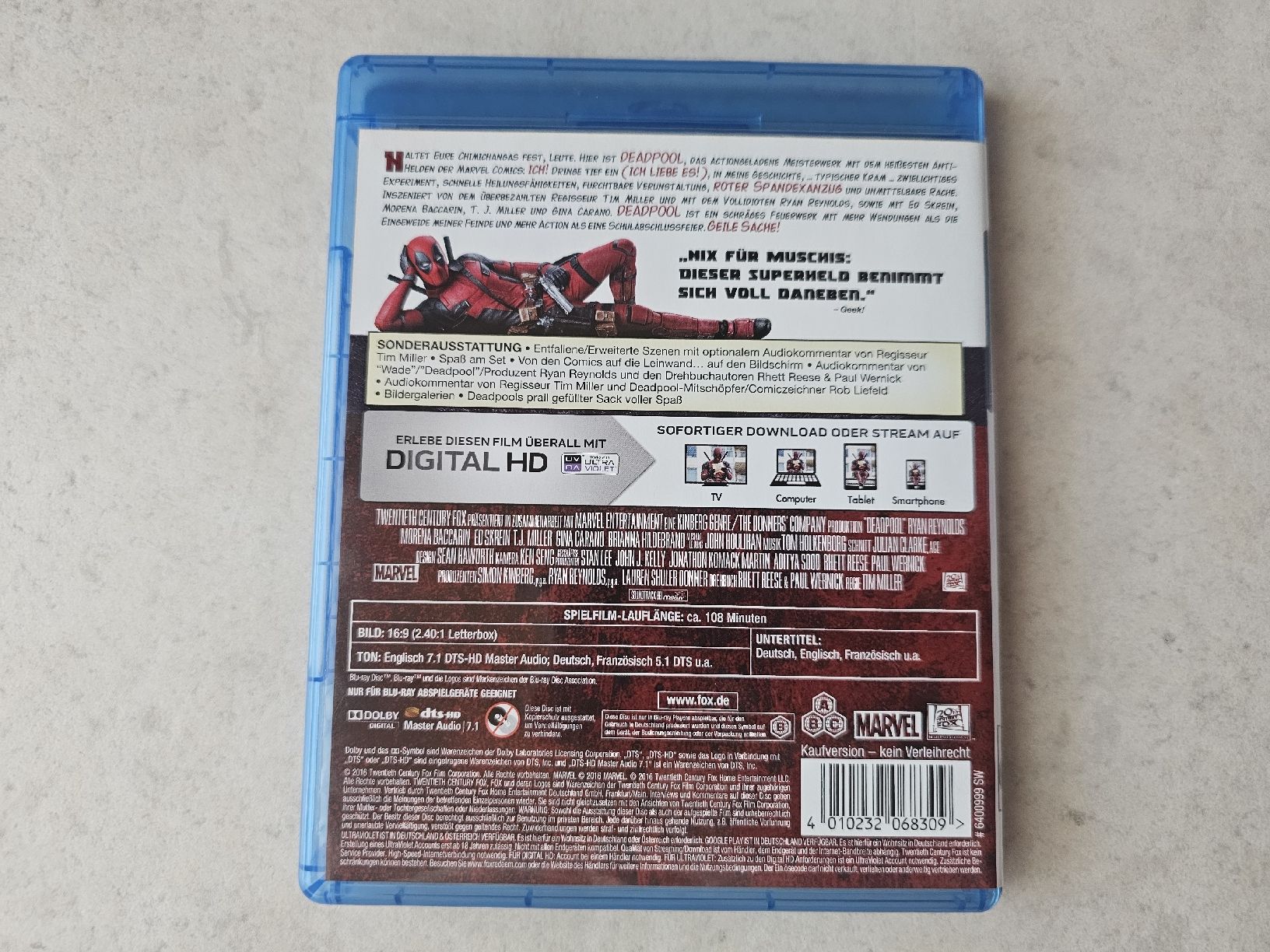 Tutti i DVDs: Deadpool  /  Bluray  (Ryan Reynolds) – Usato da Schneisingen venduto da backstore24 1