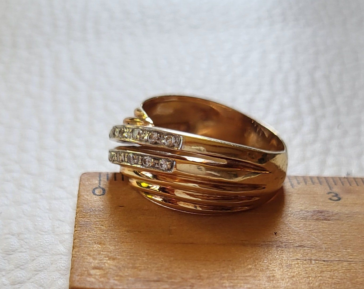 Anelli: Gold 585 Massiv Ring Mit Steine – Usato da Wald ZH venduto da Dasilver 4