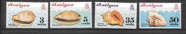 Antigua Serie 277 - 280 Meeresschnecken ** 1.8.1972