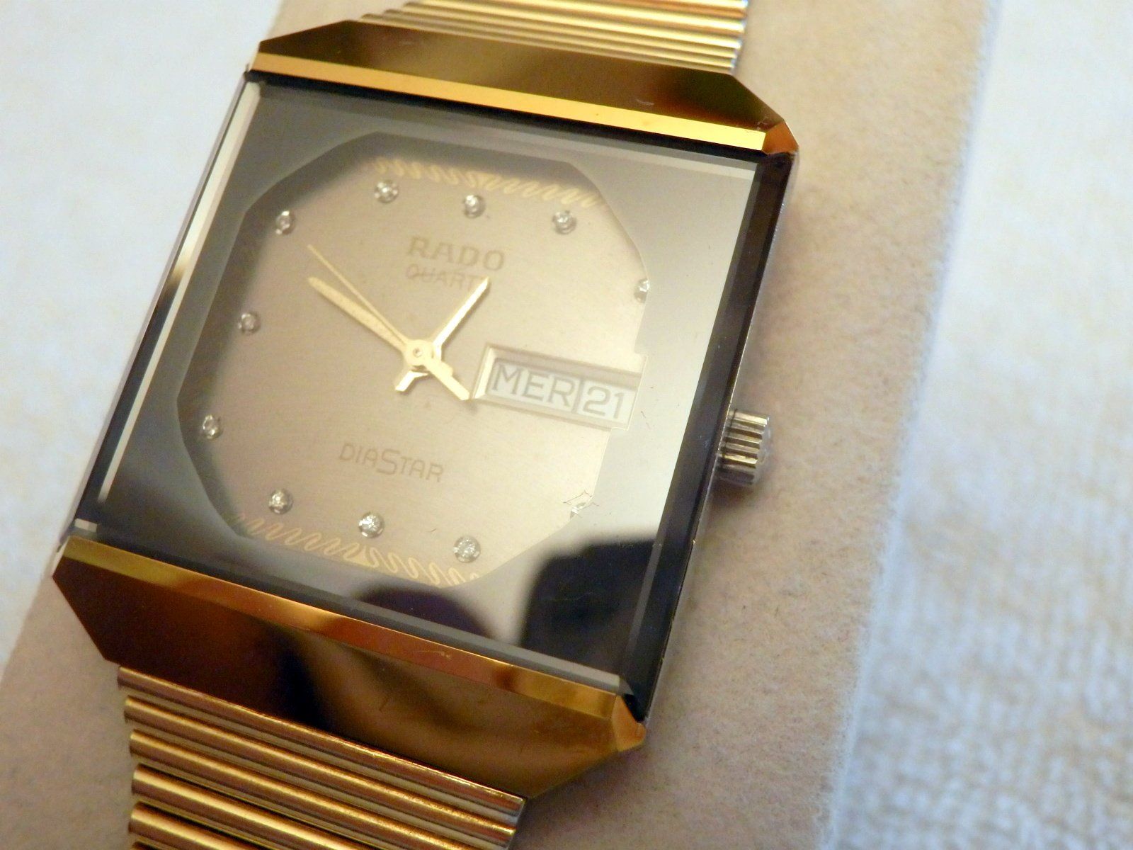 Rado Uhren: Rado Diastar, Quartz, Day Date, 11 Diamanten auf Std-Indexe – Gebraucht aus Ueberstorf von dinbau 1