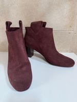Stiefeletten dunkelrot Wildleder Grösse 41 Zustand gut