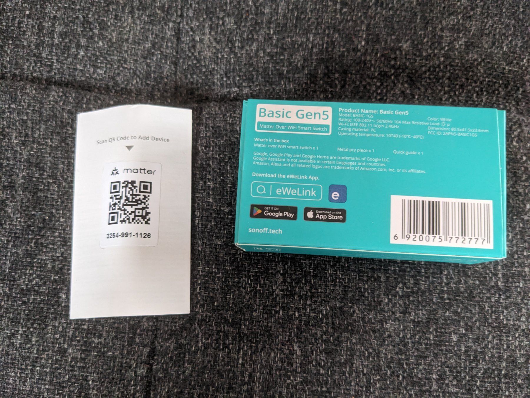 Schalter: SONOFF Basic Gen5 (BASIC-1G5) –Matter over WiFi Smart Switch – Neu und originalverpackt aus Wädenswil von ilo_r7jn 1