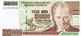 Türkei 100000 Lirasi 1997 P-206 UNZ