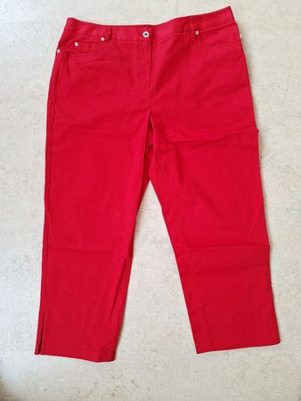 Liz Claiborne 7/8 Sommer Hose, Gr. 46, Rot, Neu mit Etikett!