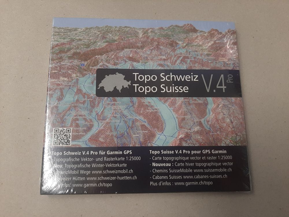 Topo Suisse V.4 Pro pour GPS Garmin, carte hiver ️ (NEUF) (Neu (gemäss ...