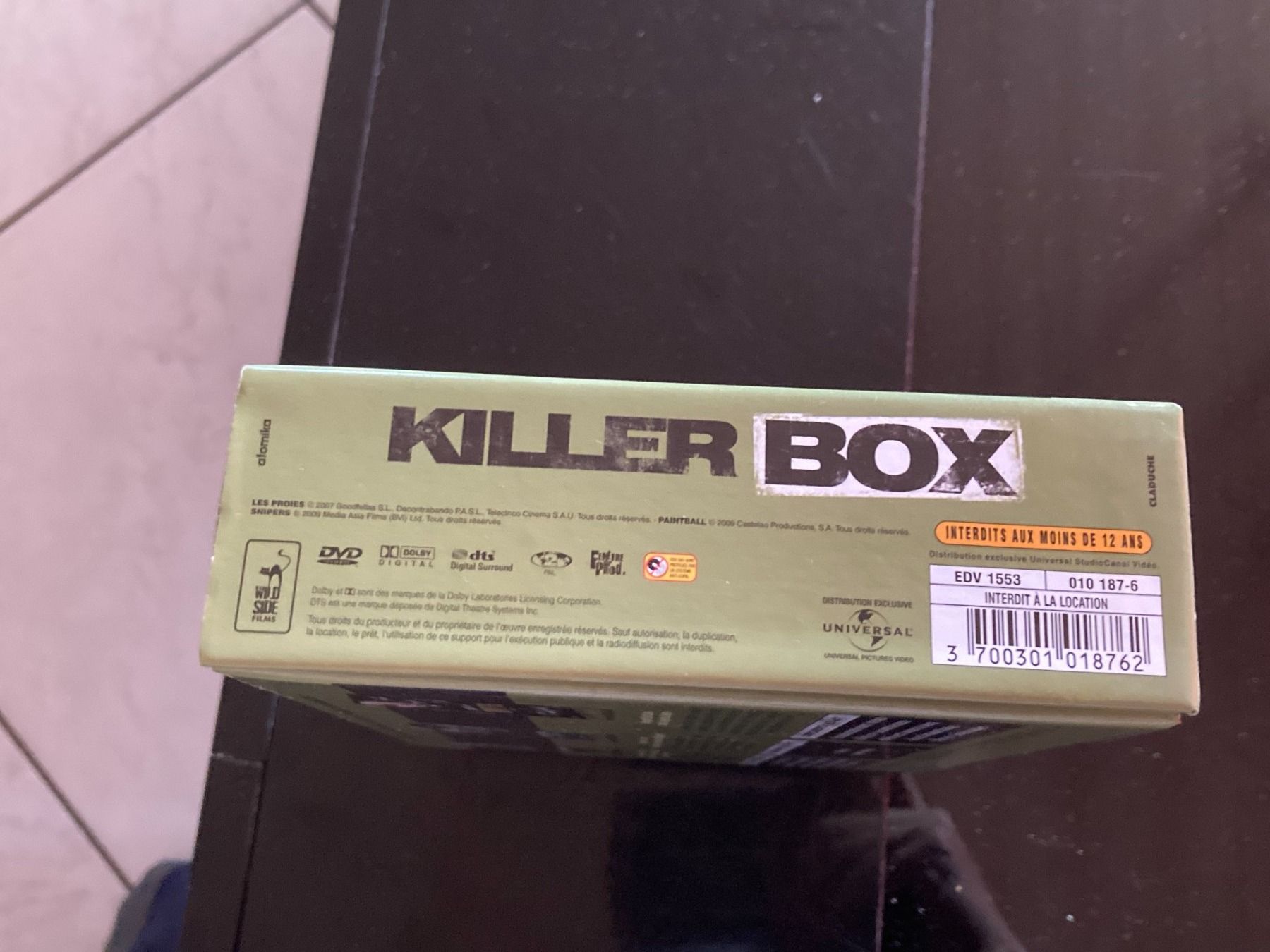 Tutti i DVDs: Coffret DVD Killer Box - 3 Films – Usato da Bassecourt venduto da CALUMET-X 2
