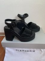 ROBERT CLERGERIE: OVP/Extravagante schwarze Sandalen, 37