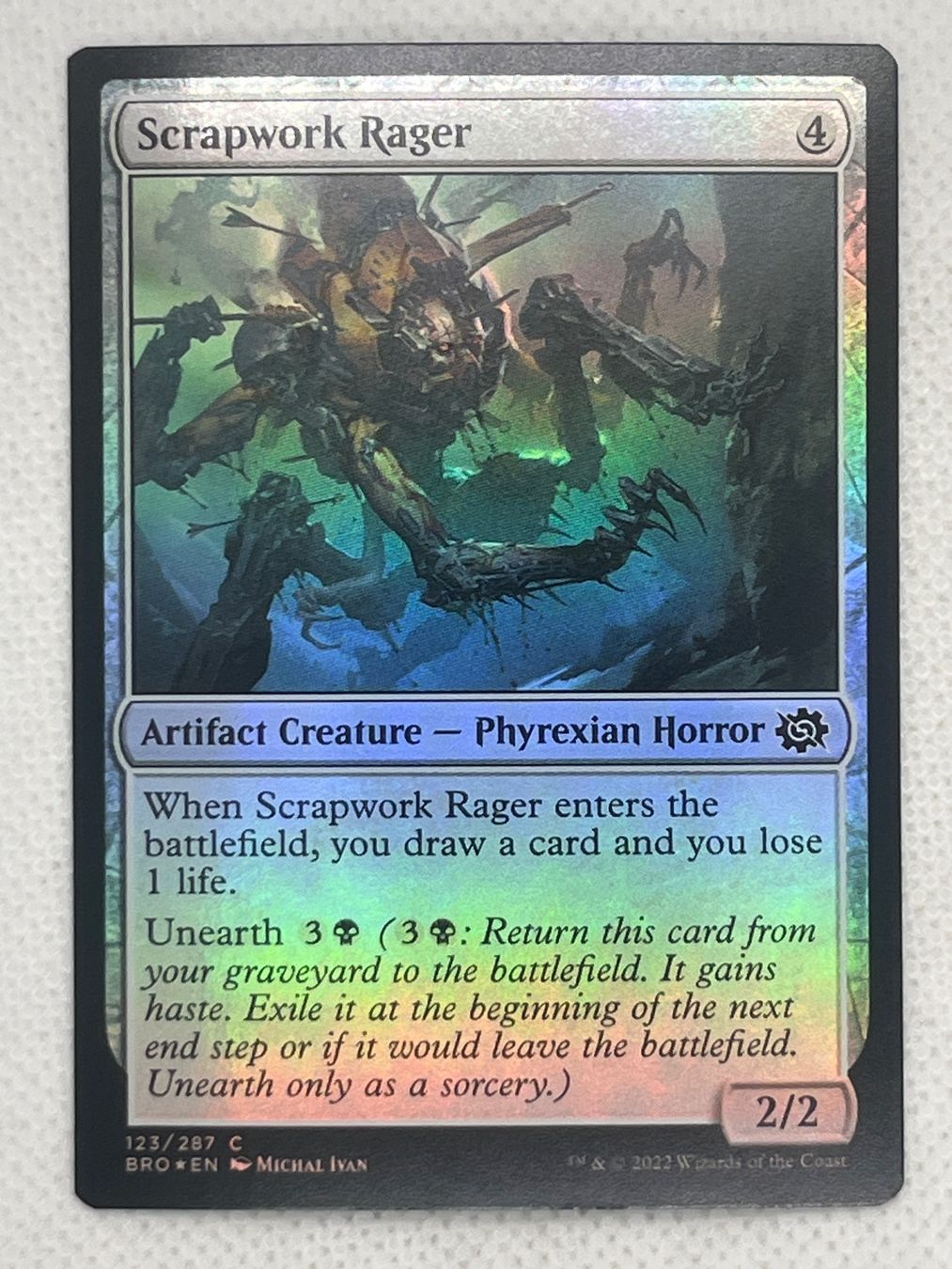 Magic The Gathering Sammelbilder & Trading cards: MTG Scrapwork Rager BRO 123 Foil Common – Gebraucht aus Hinterkappelen von Kim1992