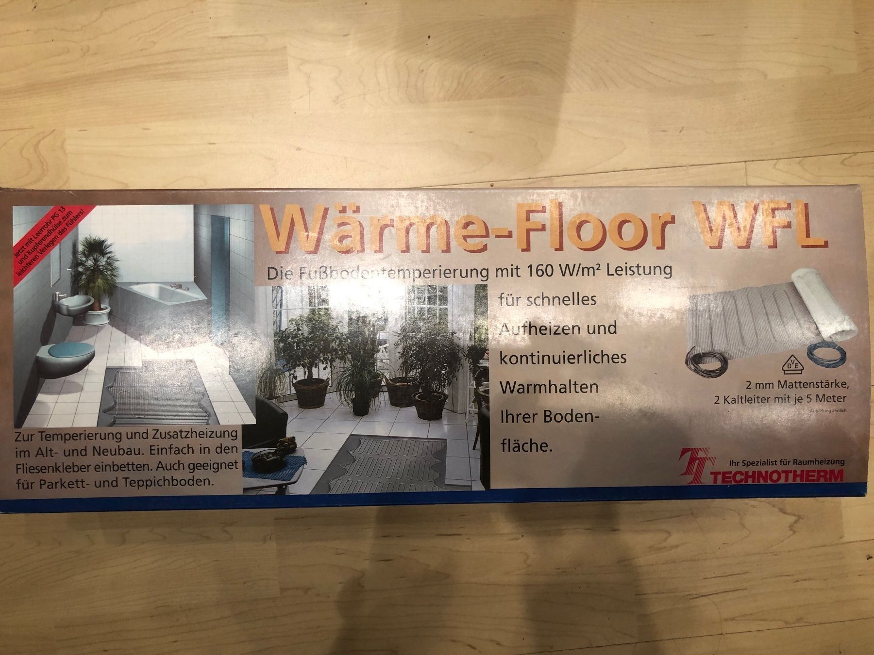 Heizgeräte: Bodenheizung 5m2 Technotherm 160 W/m2 – Neu und originalverpackt aus Basel von Piepsli