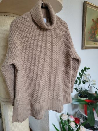 Globus Strickpullover, Beige,Rollkragen, Wolle70%Kaschmir30%