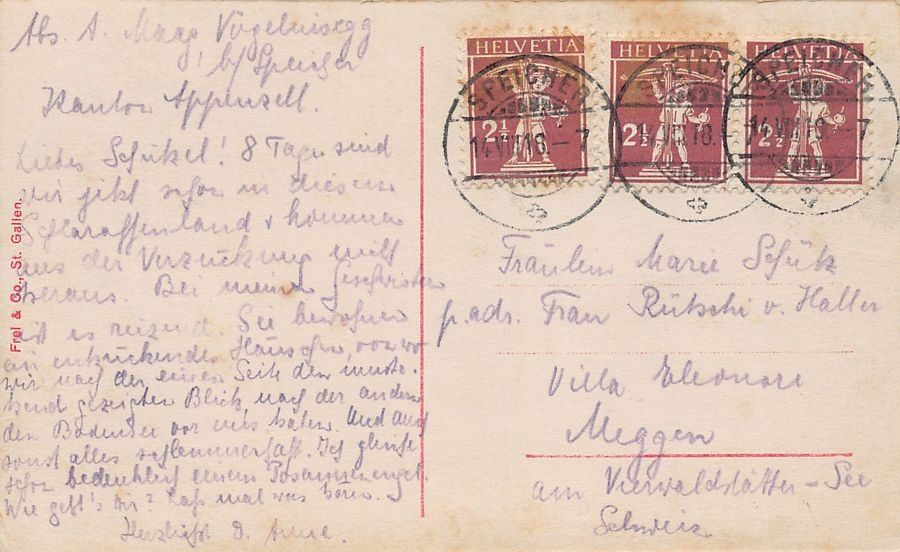 Cartoline postali: Speicher, gelaufen 1916 – Usato da Frauenfeld venduto da POML 1