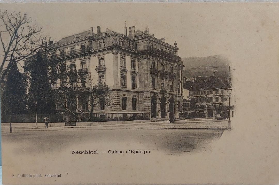 Cartoline postali: NEUCHÂTEL - Caisse d'Epargne - BCN – Usato da Delémont venduto da Domdom1