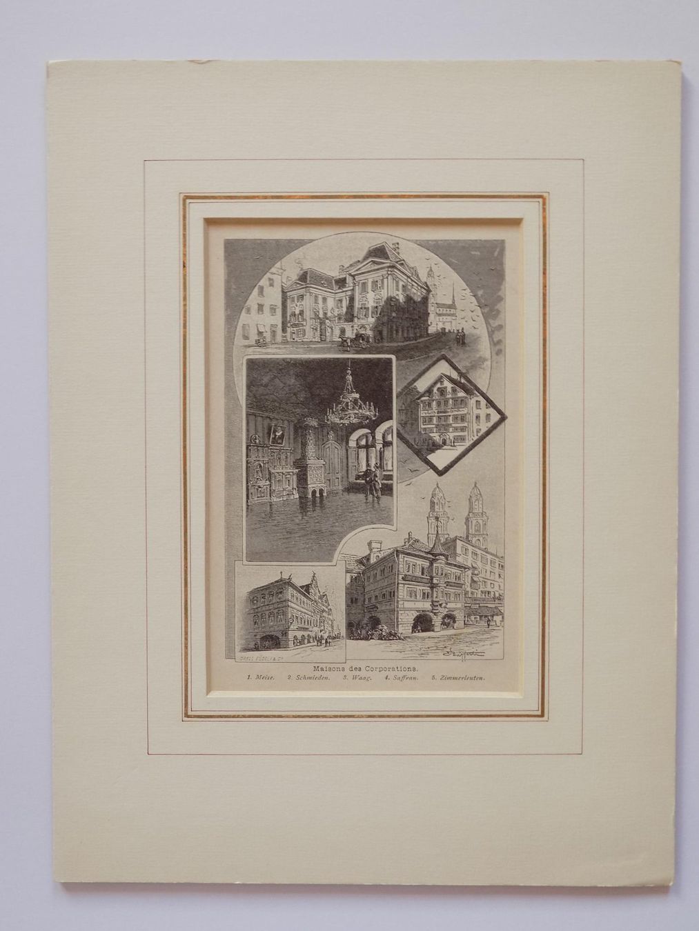 Gravures: Zürich Zunfthäuser – D'occasion à Risch par Rischli15