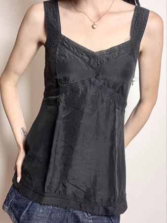 vintage silk babydoll top