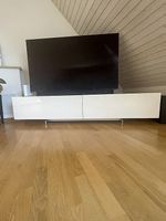 Modernes TV-Lowboard / Fernsehmöbel Weiss Hochglanz  220 cm
