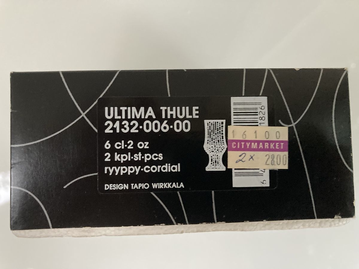 Iittala Bicchieri: Iittala Ultima Thule 2 cordial glasses – Nuovo e nell'imballaggio originale da Winterthur venduto da niemim 3