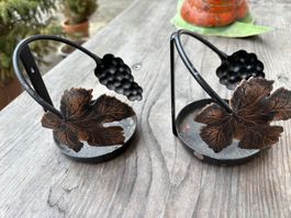 2 rustikale Weinhalterungen im Vintage-Stil zu verkaufen