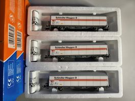 Roco H0 , 3x Schiebewandwagen Hbis SBB "Schindler Waggon"