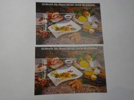 2008, 2 BLOCKS; BELLINZONA; POSTFRISCH + AUSGABETAG