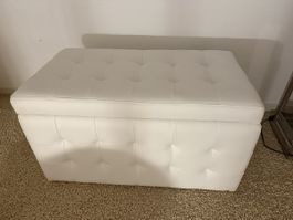 Ottomane mit Stauraum MICHIGAN Kunstleder Weiss