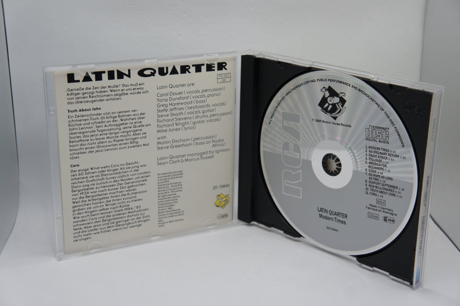CD: CD Latin Quarter - Modern Times – Usato da Ernetschwil venduto da luisvonerni 1