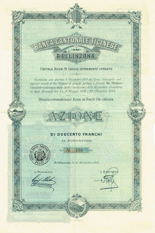 Banca Cantonale Ticinese Bellinzona Kaufen auf Ricardo