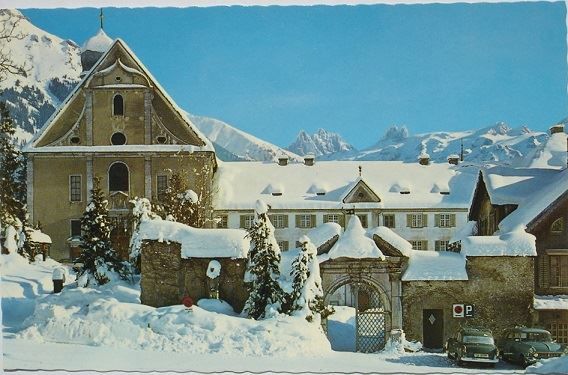 Cartes postales: ENGELBERG Klosterkirche - Oldtimer, Auto – Neuf (Voir description) à Jona par philajona