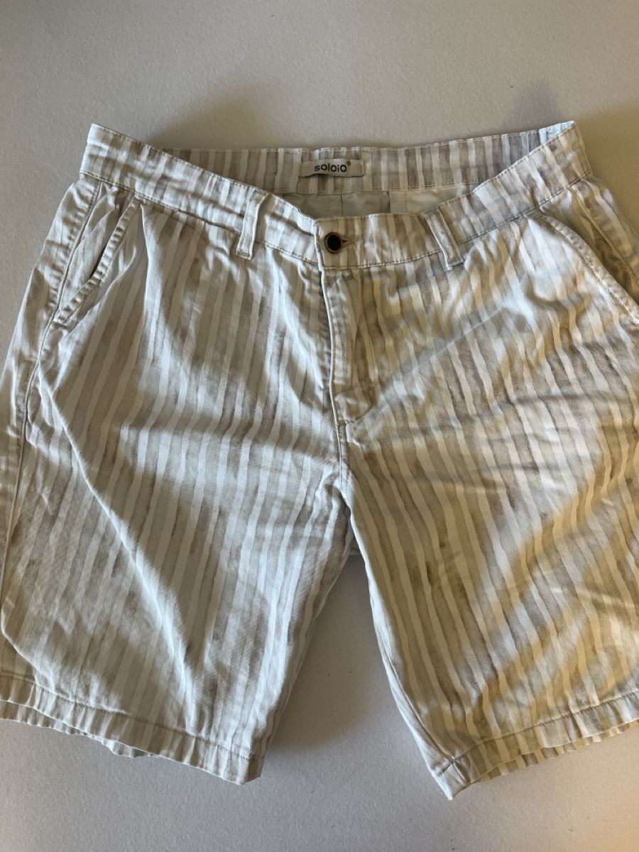 Jeans: Soloio Bermuda gestreift Baumwolle Elastan Grösse 36 – Neu (gemäss Beschreibung) aus Muri b. Bern von Merliner01