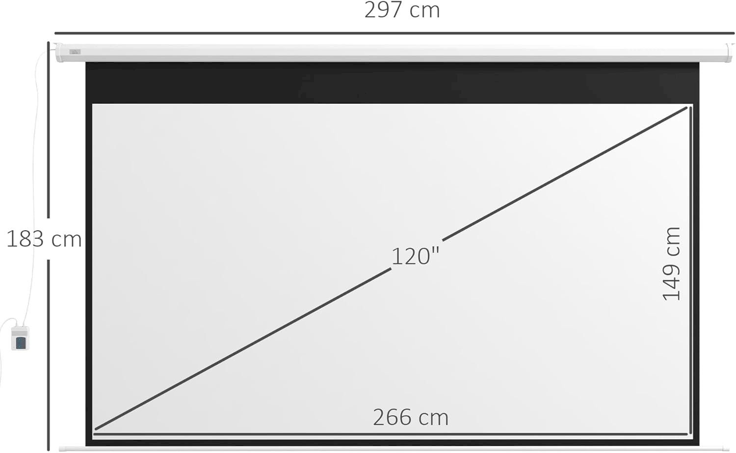 Leinwände: Beamer-Leinwand 266 x 149 cm – Neu und originalverpackt aus Bottighofen von zaap 1