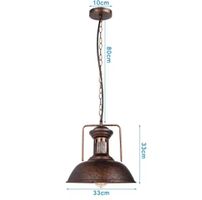 Lampes suspendues aspect rouillé vintage, industriel, loft