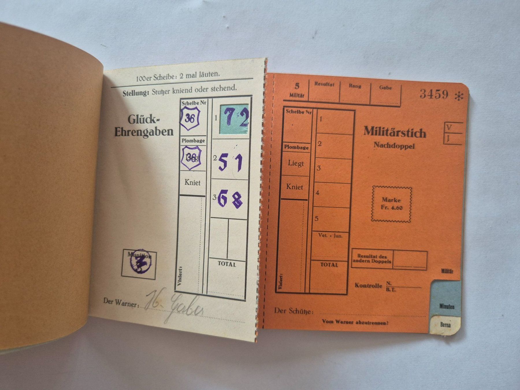 Documenti: Schiessbüchlein Landesschiessen Bern 1936 – Usato da Langendorf venduto da zvonu161 5