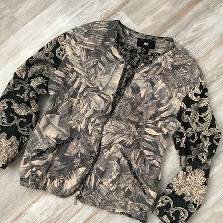 H&M 🌴🩶 veste bomber à motifs floraux XS