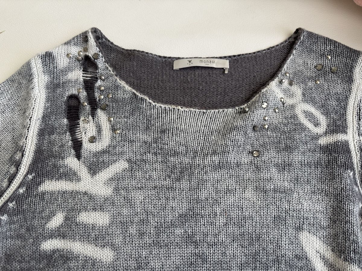 Monari Maglioni & Felpe: Pullover Monari grau gr.S – Usato da langenthal venduto da rundholz7 7