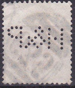 Tutti i francobolli: Timbre ANGLETERRE Reine Victoria 1882 Obl. Perforé – Usato da Blonay venduto da Leglaude_01 1