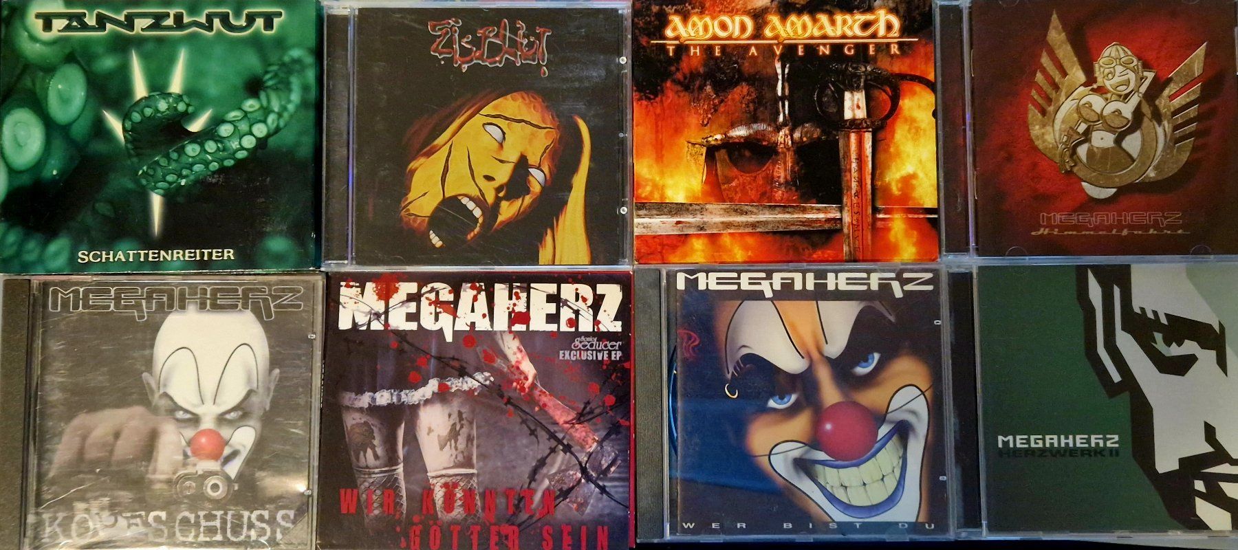 CD: Megaherz-Eisblut-Tanzwut-Amon Amarth-Set 8 CD`s – Usato da Rheinfelden venduto da Pit666