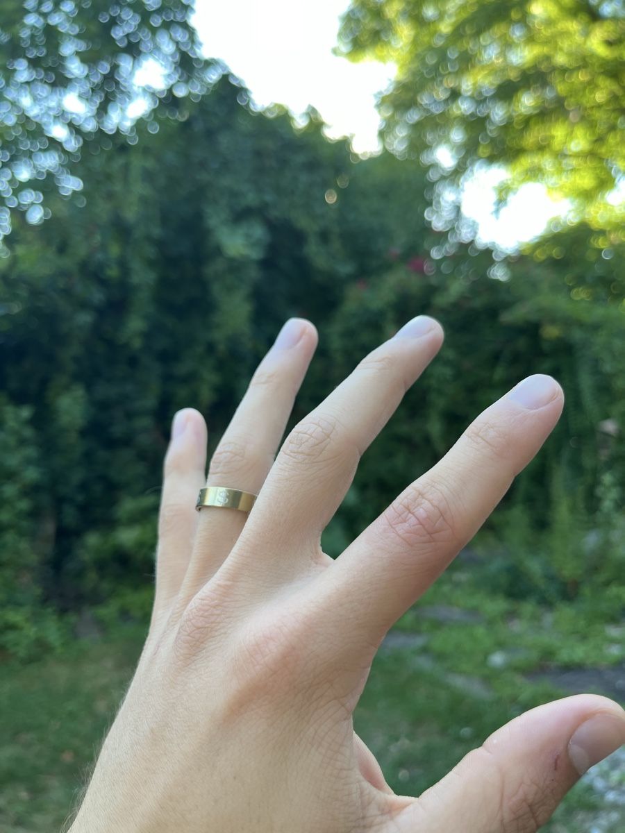 Bagues: Ring Gold-Optik Edelstahl 18mm Modering Modeschmuck – Neuf (Voir description) à Tägerwilen par Alexander716 6