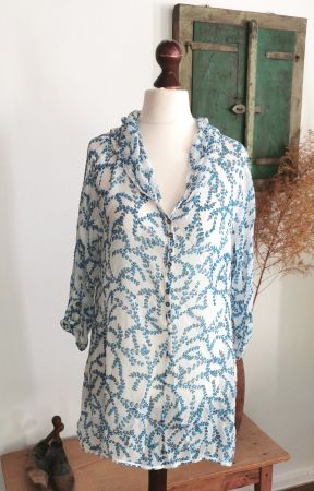 Nile tolle Longbluse mit Kaputze M/L