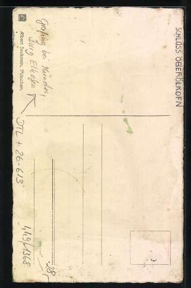 Cartoline postali: Handgemalt: Grafing bei München, Burg E – Usato da Berlin venduto da bartko-reher 1