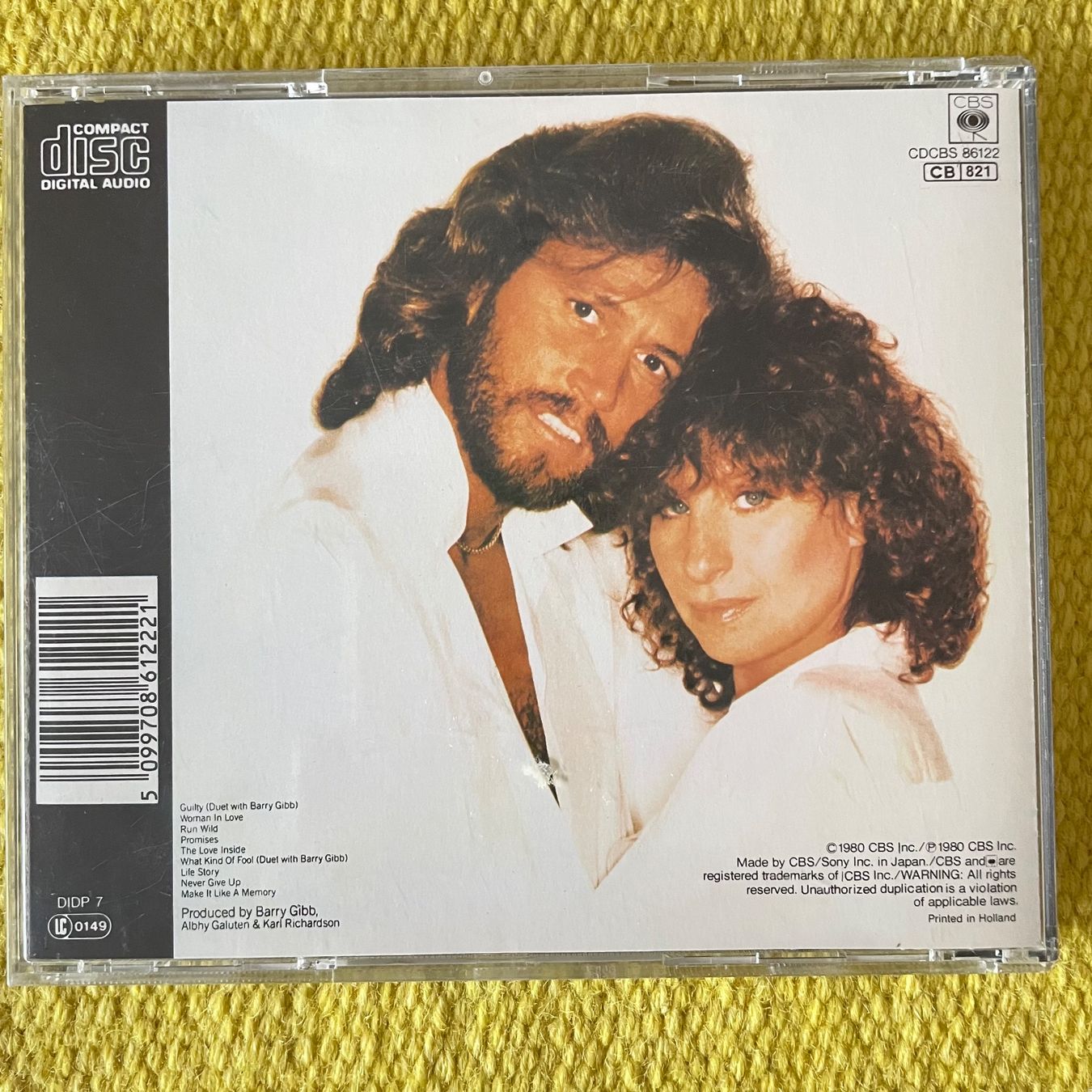 CDs: BARBARA STREISAND&BARRY GIBB BEE GEES-GUILTY – Gebraucht aus Rorschacherberg von CD-Roli 1