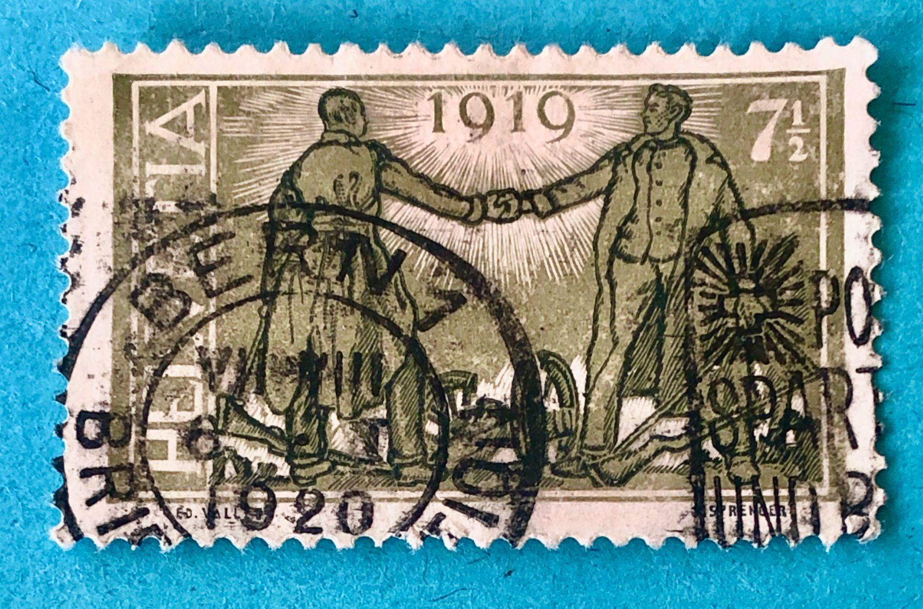 Tutti i francobolli: Nr.143 Friedenmarken GESTEMPELT  Bern 1919    – Usato da Aarau venduto da Billa007