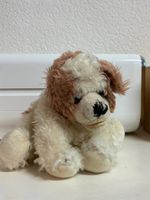Vintage STEIFF Plüsch-Hund (20 cm) mit originaler Plombe – R
