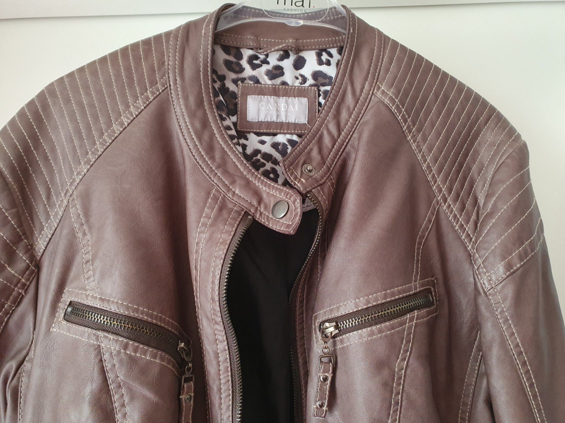 C&A Giacche: Leichte Kunstlederjacke von Canda Gr. 50 Braun – Usato da Zweidlen venduto da Shubli 1