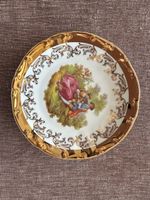 Kleiner Wandteller 19,5 cm Echt Goldrand
