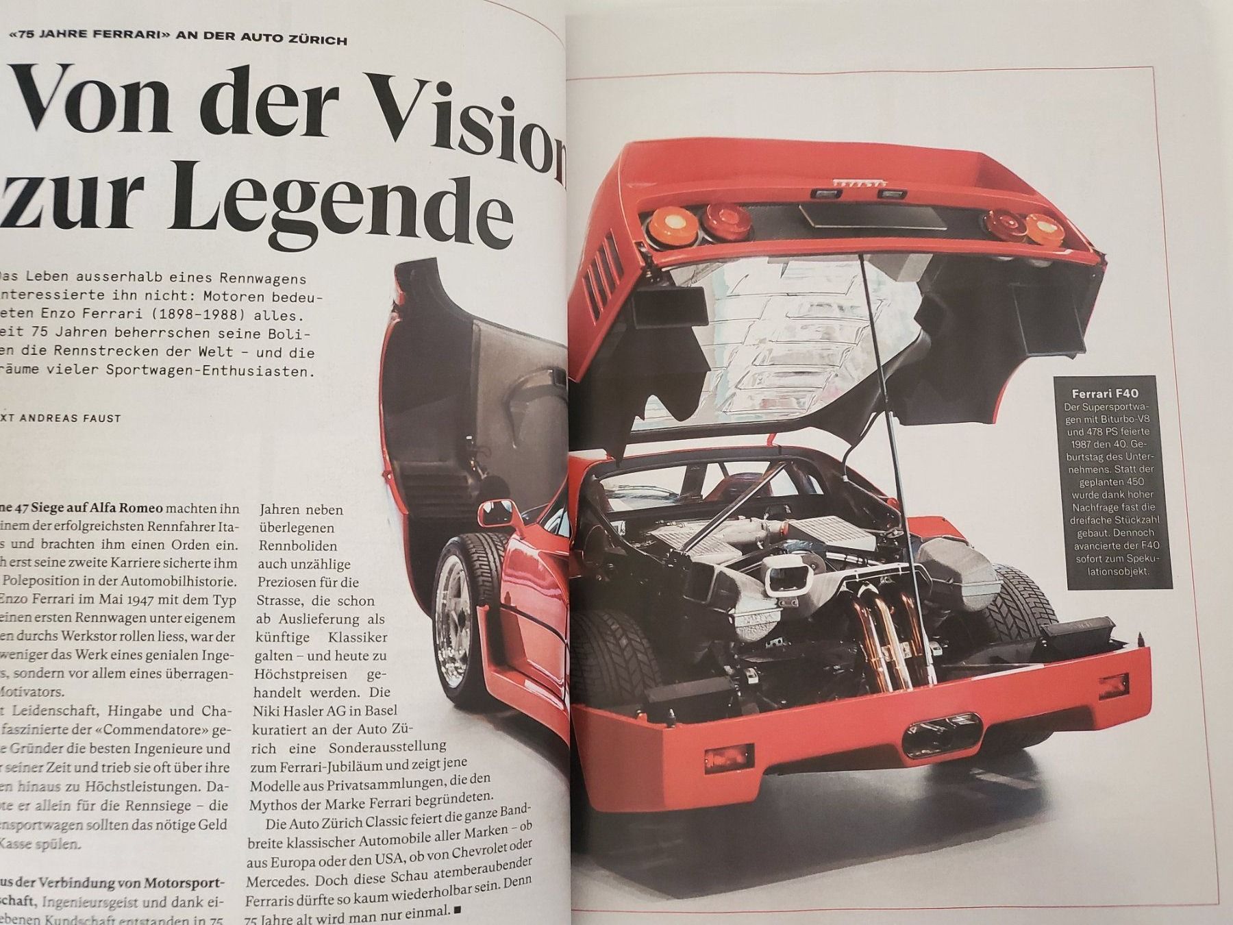Riviste & Magazine: Heft Beilage  Auto Blick Schweizer Illustrierte Nov 2022 F40 – Nuovo (secondo la descrizione) da Unterägeri venduto da 0alfa0 1
